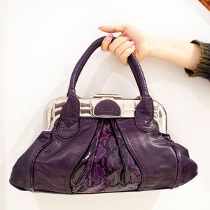 PURPLE SNAKESKIN PURSE